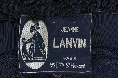Lot 26 - A Jeanne Lanvin black needlecord and astrakhan...