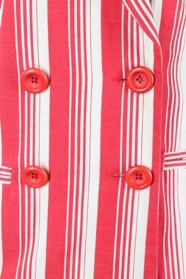 Lot 175 - A Mary Quant Ginger Group striped woven cotton...