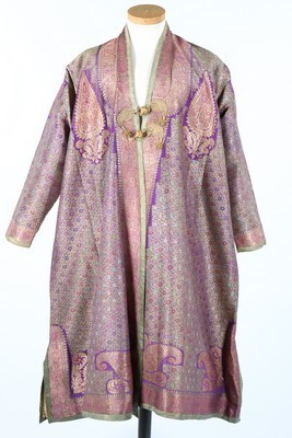 Lot 452 - A fine brocaded silk nobleman's robe, Indian,...