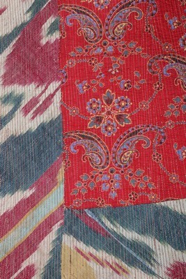 Lot 455 - Central Asian robes and textiles, comprising:...