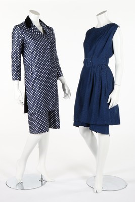 Lot 207 - Four blue and white cocktail ensembles...