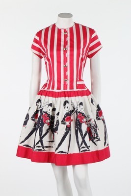 Lot 211 - A printed cotton 'Beatles' dress, mid 1960s,...