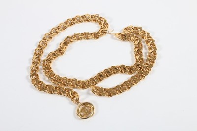 Lot 214 - A good Chanel gilt chain belt, 1980s, signed,...