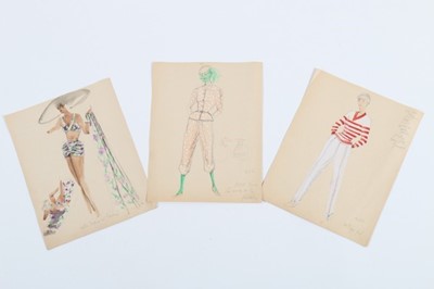 Lot 235 - Fashion sketches, photographs and archive...