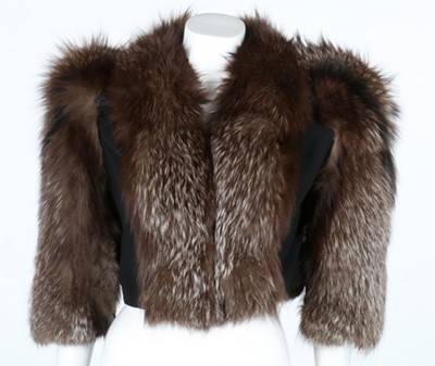 Lot 376 - A Molyneux fox fur bolero jacket, circa 1940,...