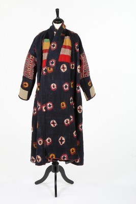 Lot 470 - A rare tie-dyed homespun Shambu wool woman's...