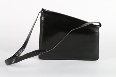 Lot 121 - A Pierre Cardin black leather shoulder bag,...