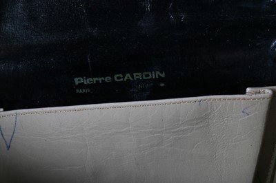 Lot 121 - A Pierre Cardin black leather shoulder bag,...