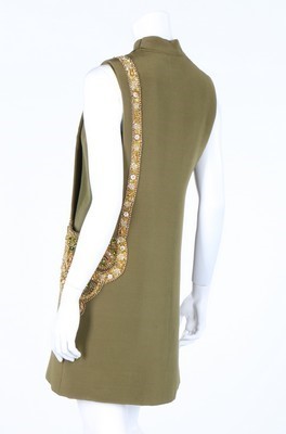 Lot 244 - A Christian Dior couture red wool day dress,...