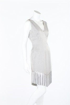 Lot 245 - A Givenchy chequered silk cocktail dress, 1998,...