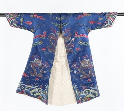 Lot 496 - An evening coat formed from Chinese 18th...