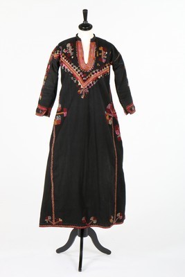 Lot 479 - Two embroidered women's robes, Syrian, early...