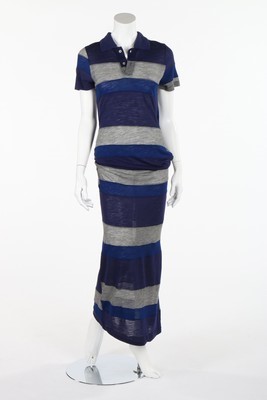 Lot 342 - A Comme des Garcons striped nylon and wool...