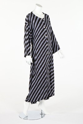 Lot 347 - An Issey Miyake striped blue cotton dress,...