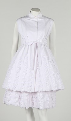 Lot 88 - An Azzedine Alaia white cotton ensemble,...