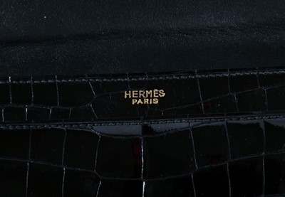 Lot 33 - An Hermès black crocodile 'Palermo' shoulder...