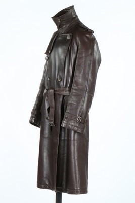 Lot 258 - A Ferragamo mink lined brown leather man's...