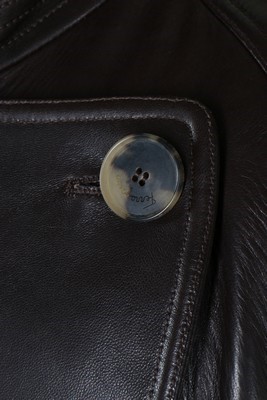 Lot 258 - A Ferragamo mink lined brown leather man's...