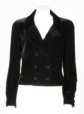 Lot 28 - A Chanel black velvet evening jacket, 1998,
