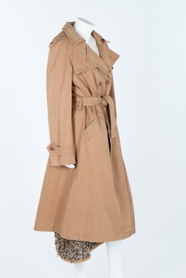 Lot 37 - A Chanel beige cotton trench coat with...