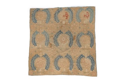 Lot 439 - Embroidered muslin bocha panel, Ottoman, late...