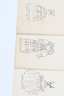 Lot 54 - Lucile studio sketches, 1915, comprising:...