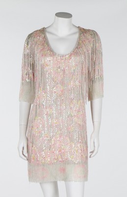 Lot 113 - A fine Yves Saint Laurent sequined and fringed...
