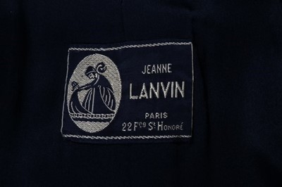 Lot 116 - A Lanvin couture black sequined wool evening...