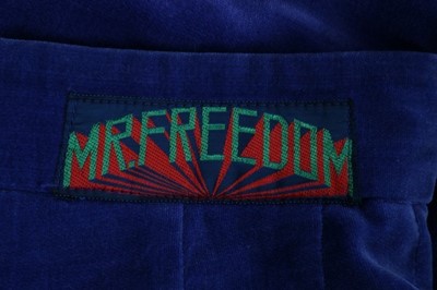 Lot 135 - A Mr Freedom blue and red velvet baseball suit,...