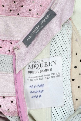 Lot 288 - An Alexander McQueen metallic finished suede...
