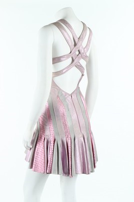 Lot 288 - An Alexander McQueen metallic finished suede...