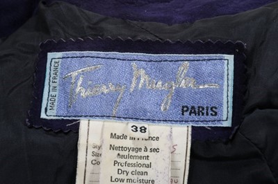 Lot 190 - A Thierry Mugler purple suede, orange and...