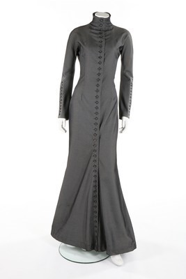 Lot 278 - An Alexander McQueen grey cassock-style dress,...