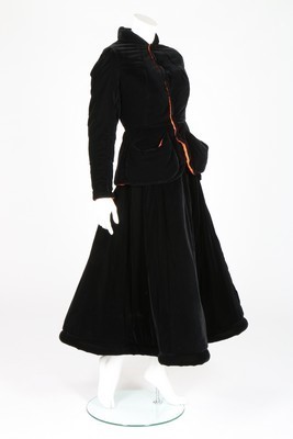 Lot 258 - A Jean-Paul Gaultier black velvet evening...