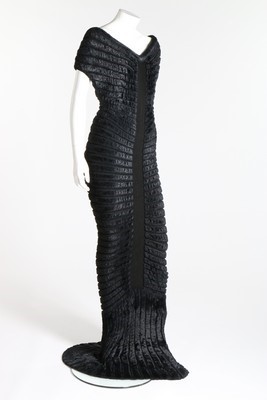 Lot 260 - An Azzedine Alaïa black chenille-knitted...