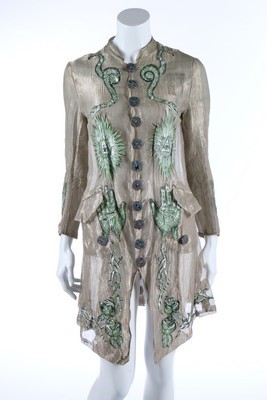 Lot 206 - A Jean-Paul Gaultier painted and embroidered...