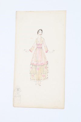 Lot 55 - A Lucile studio sketch, 'Heart's Desire' from...