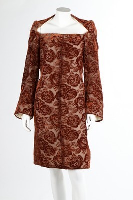 Lot 236 - A Comme des Garçons brown devoré velvet and...