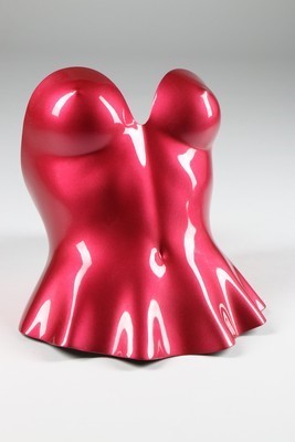 Lot 202 - A rare Issey Miyake raspberry-pink moulded...