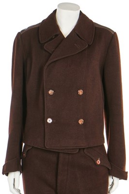 Lot 103 - A man's brown wool ski-suit, mid-late 1930s,...