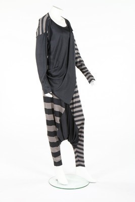 Lot 213 - An Issey Miyake striped knitted silk ensemble,...