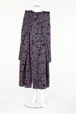 Lot 231 - A Comme des Garons purple flocked grey wool...