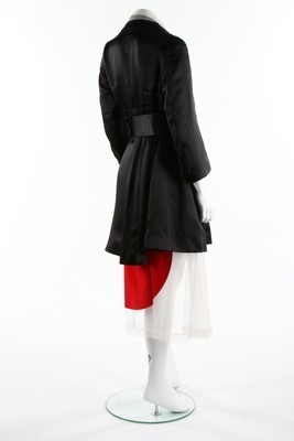 Lot 220 - A Rei Kawakubo/Comme des Garons black satin...