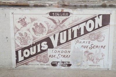 Lot 9 - A Louis Vuitton trunk, late 19th century, with...