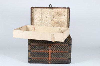 Lot 9 - A Louis Vuitton trunk, late 19th century, with...