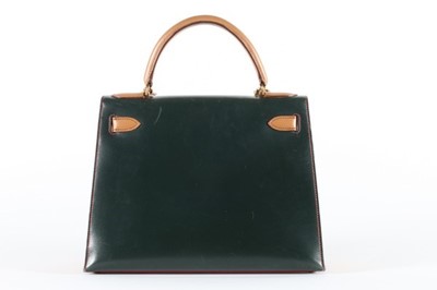 Lot 11 - An Hermès tri-colour Kelly bag, probably 1990s,...