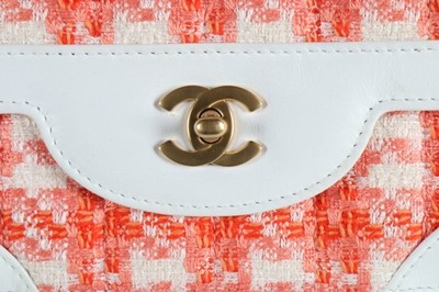 Lot 29 - A matching Chanel orange and white tweed...