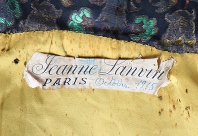 Lot 52 - A rare and early Jeanne Lanvin couture...