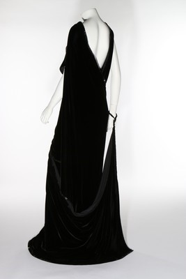 Lot 267 - A Jean Paul Gaultier couture black velvet toga-...