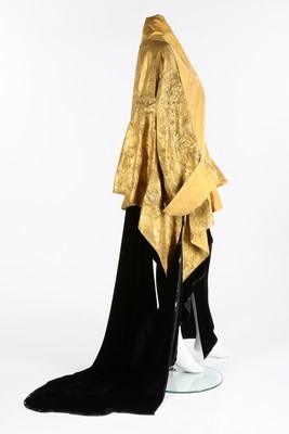 Lot 267 - A Jean Paul Gaultier couture black velvet toga-...